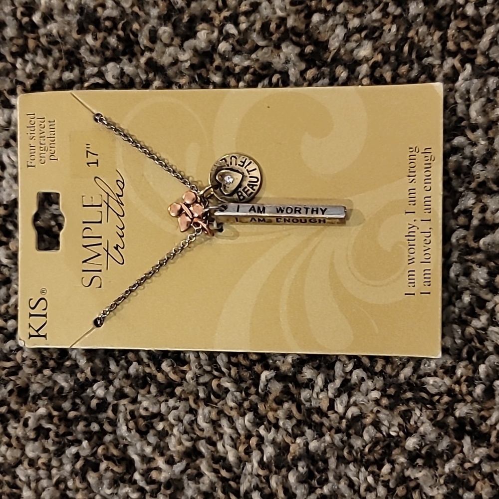 KIS Simple Truths Four Sided Engraved Pendant